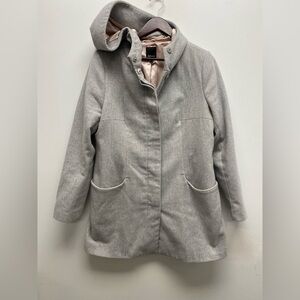 ✨ Reitmans Grey Wool Blend Coat w/ Rose Gold Satin Lining Size L ✨